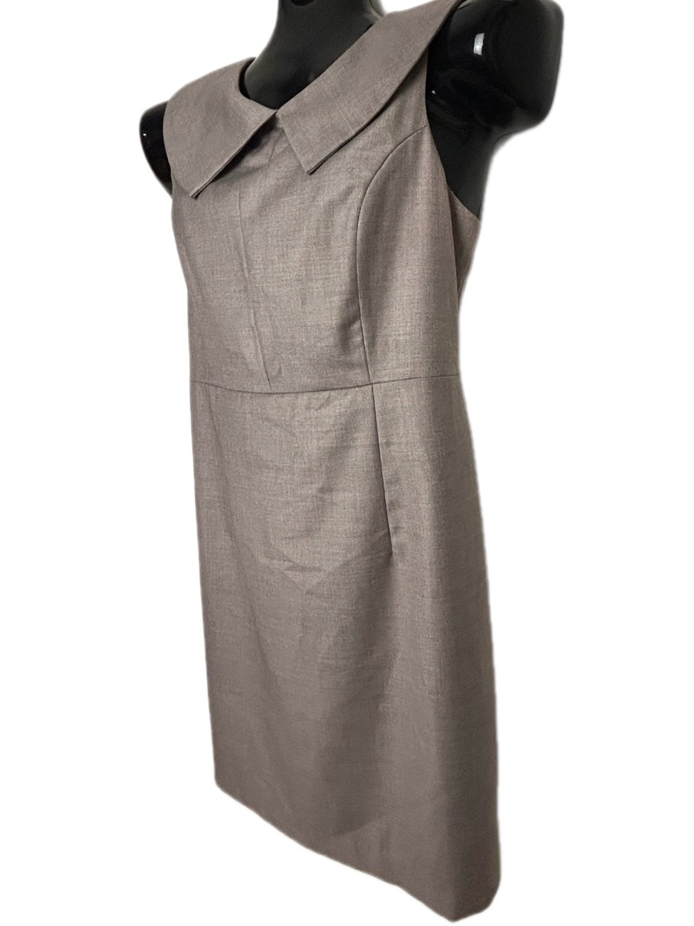 Gorgeous TCEC Sleeveless Shift Dress with Peter Pan Collar - Taupe *NWOT 🌸 - Picture 12 of 17